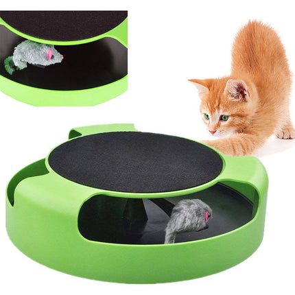 Kattenspeelgoed Volg de muis - Krabpaal - Kattenspeeltjes - Groen - Intelligentie