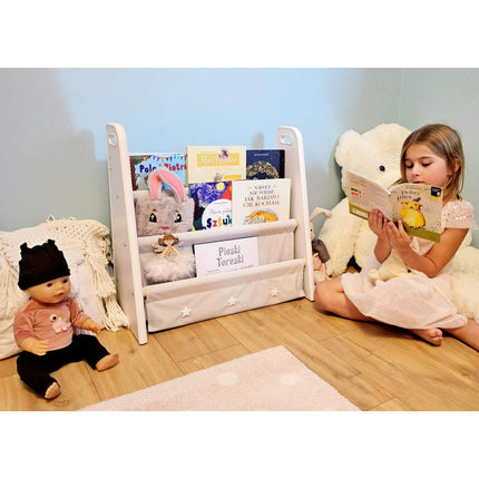 LoveGifts Handgemaakte Montessori Boekenkast Kinderkamer - Speelgoed Opbergrek - 60 x 25 x 58 cm Grijs