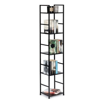 Modern Home industriële loft stijl boekenkast met 5 planken - 144,5 x 23,5 x 29 cm -  Bruin