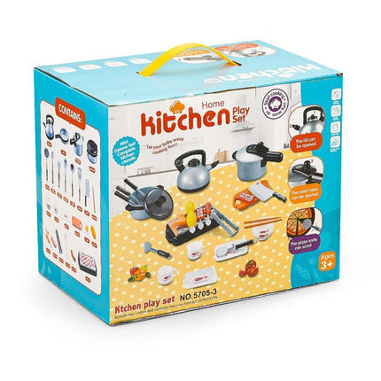 Home Kitchen 36 delige speelkeuken accessoire set met pannen en waterkoker