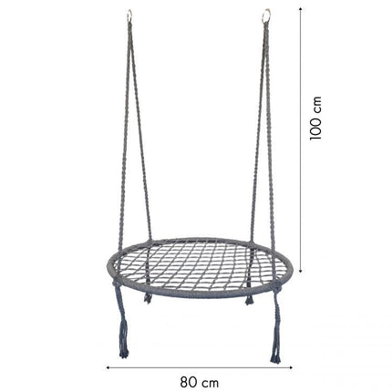 Modern Home weerbestendige kraaiennest schommelstoel - Tot 150 kg draagvermogen - Nestschommel - Voor binnen en buiten - Grijs