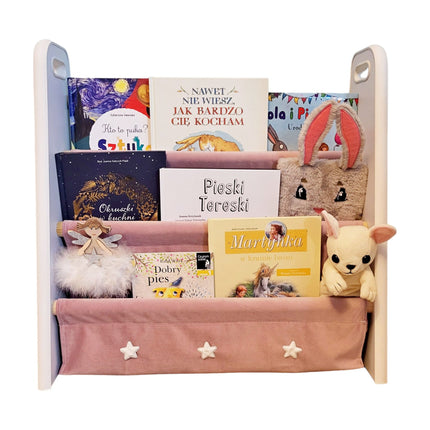 LoveGifts Handgemaakte Montessori Boekenkast Kinderkamer - Speelgoed Opbergrek - 60 x 25 x 58 cm Roze