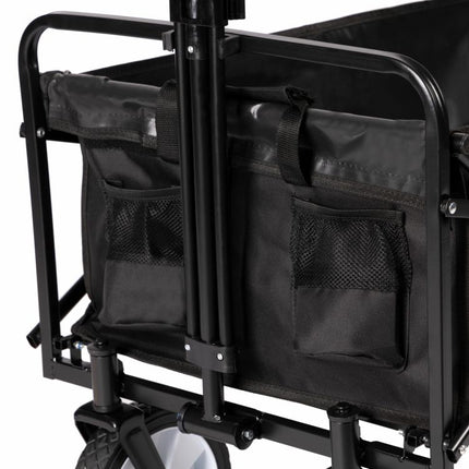 Multistore Bolderkar opvouwbaar 100L en 80kg draagkracht - strandkar - bolderwagen - zwart