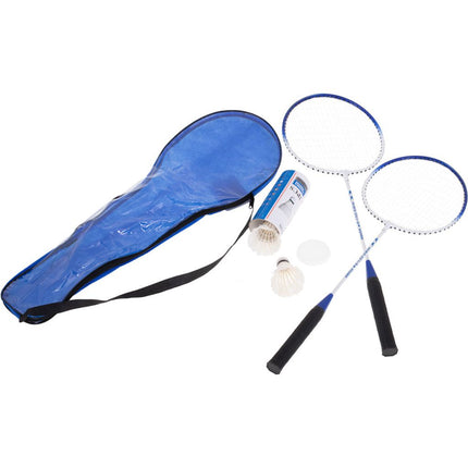 Badmintonrackets in handige tas met handvat - 2 stuks - Inclusief 2 shuttles