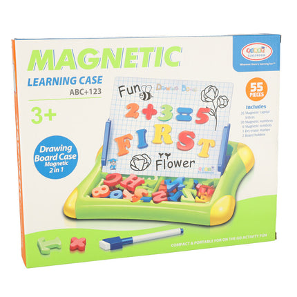 Educatief magneetbord met cijfers en letters 30.5 x 15.2 x 4 cm groen