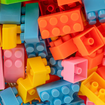 Toy Bricks 210 delige bouwblokken set in opbergtas - Geschikt vanaf 3 jaar - Kleine bouwblokken