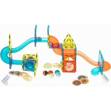 75 delige lichtgevende magnetische knikkerbaan - STEM speelgoed - Geschikt vanaf 3 jaar