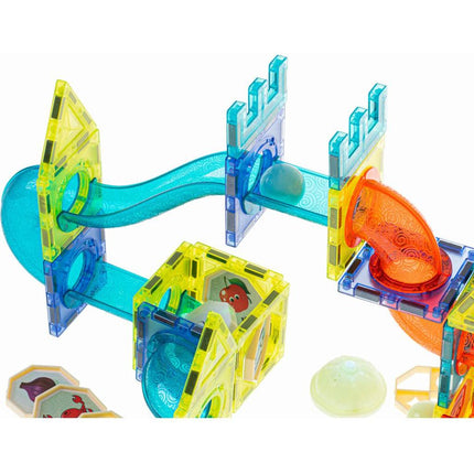 75 delige lichtgevende magnetische knikkerbaan - STEM speelgoed - Geschikt vanaf 3 jaar