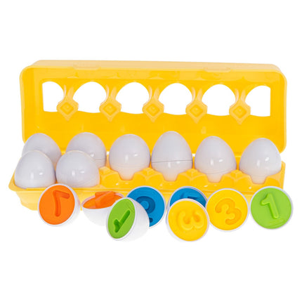 2de kansje Eieren Sorteren Montessori Speelgoed - Vormen en Kleuren - Sorteer Speelgoed - Puzzel 12 Stuks