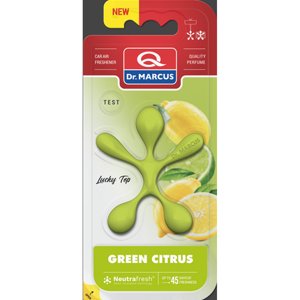 Dr. Marcus Lucky Top Green Citrus Luchtverfrisser - Neutrafresh Technologie - Langdurige Geurverspreiding - Autogeurtje