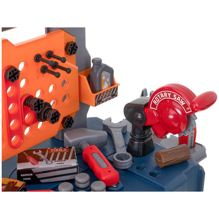 65-delige speelgoed gereedschap werkbank 2 in 1 met accessoires