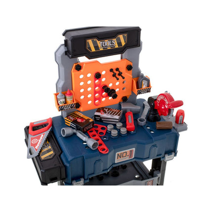 65-delige speelgoed gereedschap werkbank 2 in 1 met accessoires
