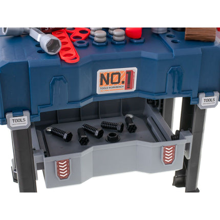 65-delige speelgoed gereedschap werkbank 2 in 1 met accessoires