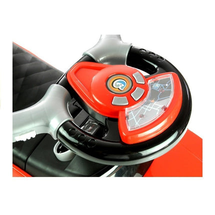 3 in 1 sportauto loopauto met 5 geluiden op het stuur belastbaar tot 27 kg rood