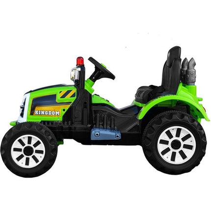 Kingdom elektrische tractor voor kinderen groen - 2 - 5km/h - 106 cm x 61 cm x 64 cm - accu voertuig voor kinderen