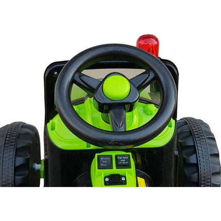 Kingdom elektrische tractor voor kinderen groen - 2 - 5km/h - 106 cm x 61 cm x 64 cm - accu voertuig voor kinderen
