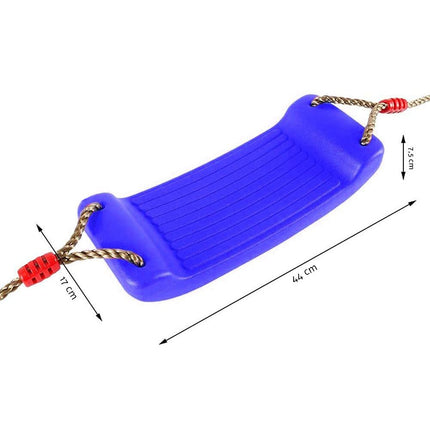 Tuinschommel voor kinderen / kinderschommel met touwen max 100kg blauw 44cm x 17cm
