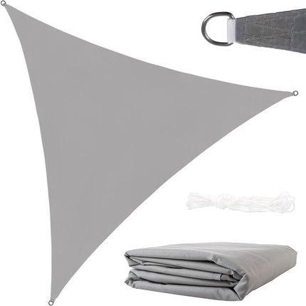 Luxe Schaduwdoek 3 x 3 x 3 kleur grijs / zonnescherm/ zonwerend/ water bestendig en UV-beschermend