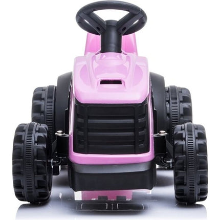 Elektrische kinder tractor roze met trailer - accu voertuig voor kinderen tot 25kg max 2 - 4km/h