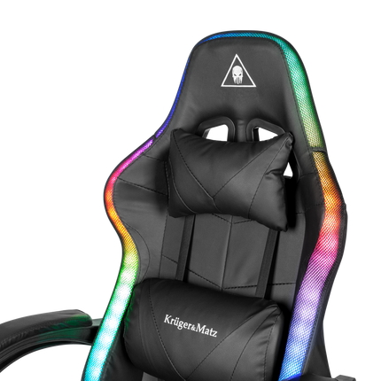 Krüger&Matz GX-150 game stoel met LED verlichting - gaming chair - gamingstoel - RGB - zwart