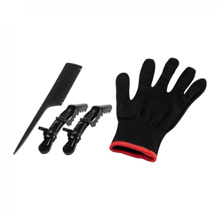 Kessner Twist & Curl 2‑in‑1 Stijltang/Krultang – Keramische platen - 140 ‑ 230 °C - Inclusief handschoen, 2 haarclips & kam