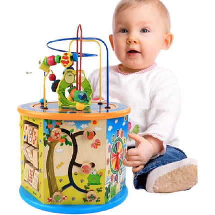 Houten Activiteiten kubus 8-in-1 - Activity Center Baby - Speelkubus - Educatief Speelgoed