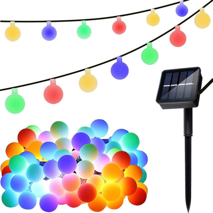 Tuinverlichting lichtslinger 6,7m op zonne-energie 50 LED - met 8 Standen - IP65 - solar - mulit-color