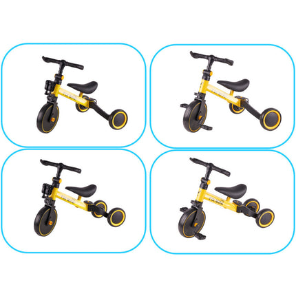 Fix Mini 3 in 1 driewieler trike met pedalen tot 30kg van 1,5 - 4 jaar oud geel / zwart