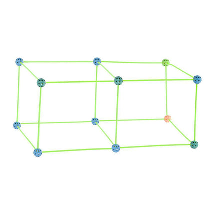 Geometrische constructie XXL set 480 delig - Bouwrietjes in opbergbox - Maak je eigen bouwwerken