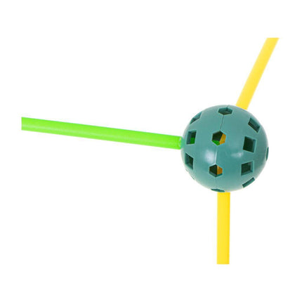 Geometrische constructie XXL set 480 delig - Bouwrietjes in opbergbox - Maak je eigen bouwwerken