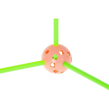 Geometrische constructie XXL set 480 delig - Bouwrietjes in opbergbox - Maak je eigen bouwwerken