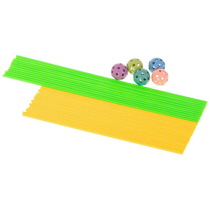 Geometrische constructie XL set 320 delig - Bouwrietjes in opbergbox - Maak je eigen bouwwerken