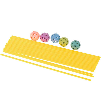 Geometrische constructie XL set 320 delig - Bouwrietjes in opbergbox - Maak je eigen bouwwerken