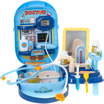 Bowa 34 delige dokter speelset inclusief opbergkoffer - dokterskoffer blauw