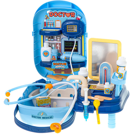 Bowa 34 delige dokter speelset inclusief opbergkoffer - dokterskoffer blauw