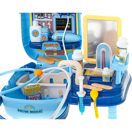 Bowa 34 delige dokter speelset inclusief opbergkoffer - dokterskoffer blauw