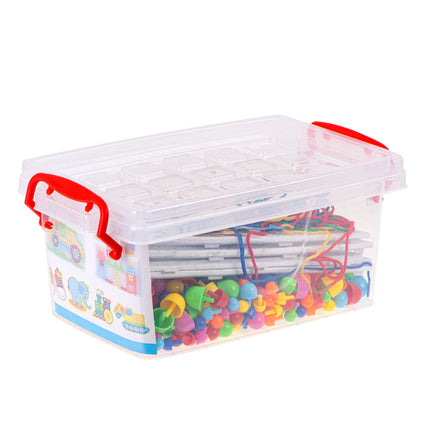 603 Delige insteekmozaïek bord met veters en afbeeldingen unieke leerzame set - naaiset - rijgen