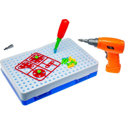 151 delige educatieve constructie bouw puzzel bouw set + speelgoed boormachine en schroeven vanaf 3 jaar