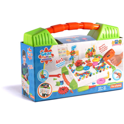 181 delige educatieve constructie bouw puzzel bouw set + speelgoed boormachine en schroeven vanaf 3 jaar