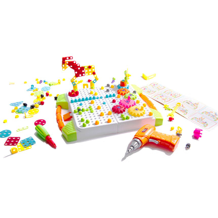 181 delige educatieve constructie bouw puzzel bouw set + speelgoed boormachine en schroeven vanaf 3 jaar