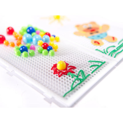 603 Delige insteekmozaïek bord met veters en afbeeldingen unieke leerzame set - naaiset - rijgen