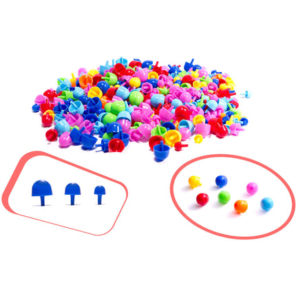 603 Delige insteekmozaïek bord met veters en afbeeldingen unieke leerzame set - naaiset - rijgen