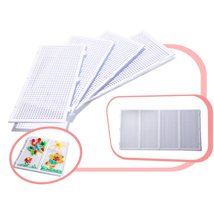 603 Delige insteekmozaïek bord met veters en afbeeldingen unieke leerzame set - naaiset - rijgen