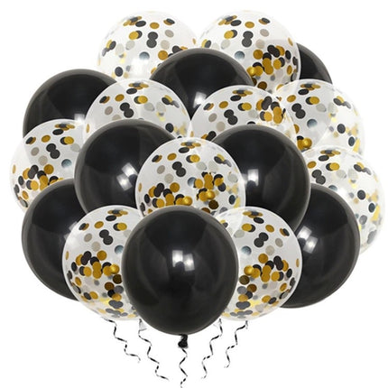 VSE luxe confetti ballonnen 20 stuks zwart
