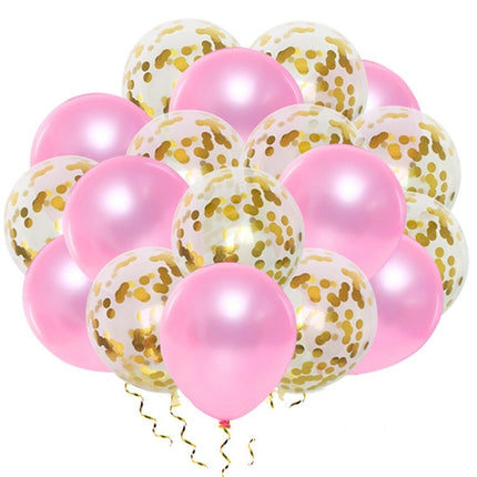 VSE luxe confetti ballonnen 20 stuks licht roze
