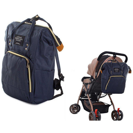 Luiertas rugzak met thermovakken marine blauw