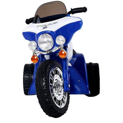 Elektrische politie chopper - trike - motor voor kinderen tot 25kg max 1-3 km/h blauw