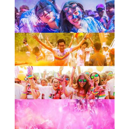 Holi cow 6 x 100 gr gekleurde holi poeder voor festivals en evenementen - Colour run powder