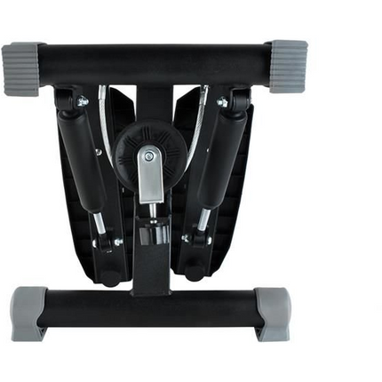 Malatec Professionele fitness slide stepper - trainingsapparaat - mini crosstrainer - met computer en elastieken zwart