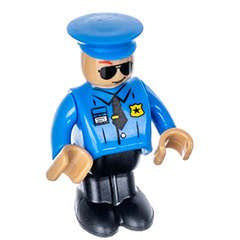 Elektrische Treinbaan en racebaan 92 delig - Politieset